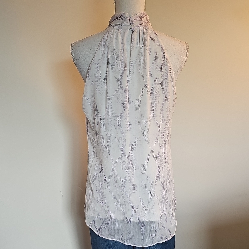 WHBM White and Purple Snake Halter Top - Picture 3 of 6